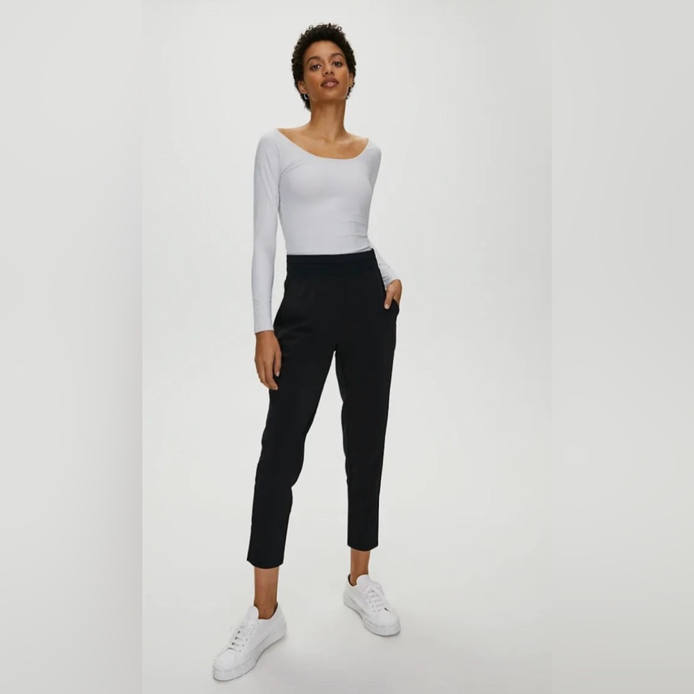 Babaton Arrow Black Pull On High Waisted Joggers